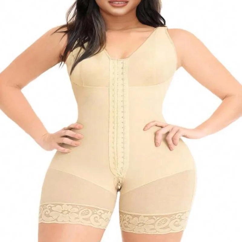 Fajas Colombianas Shapewear for Women Tummy Control Post Surgery Full Body Shaper Butt Lifter with Zipper Crotch